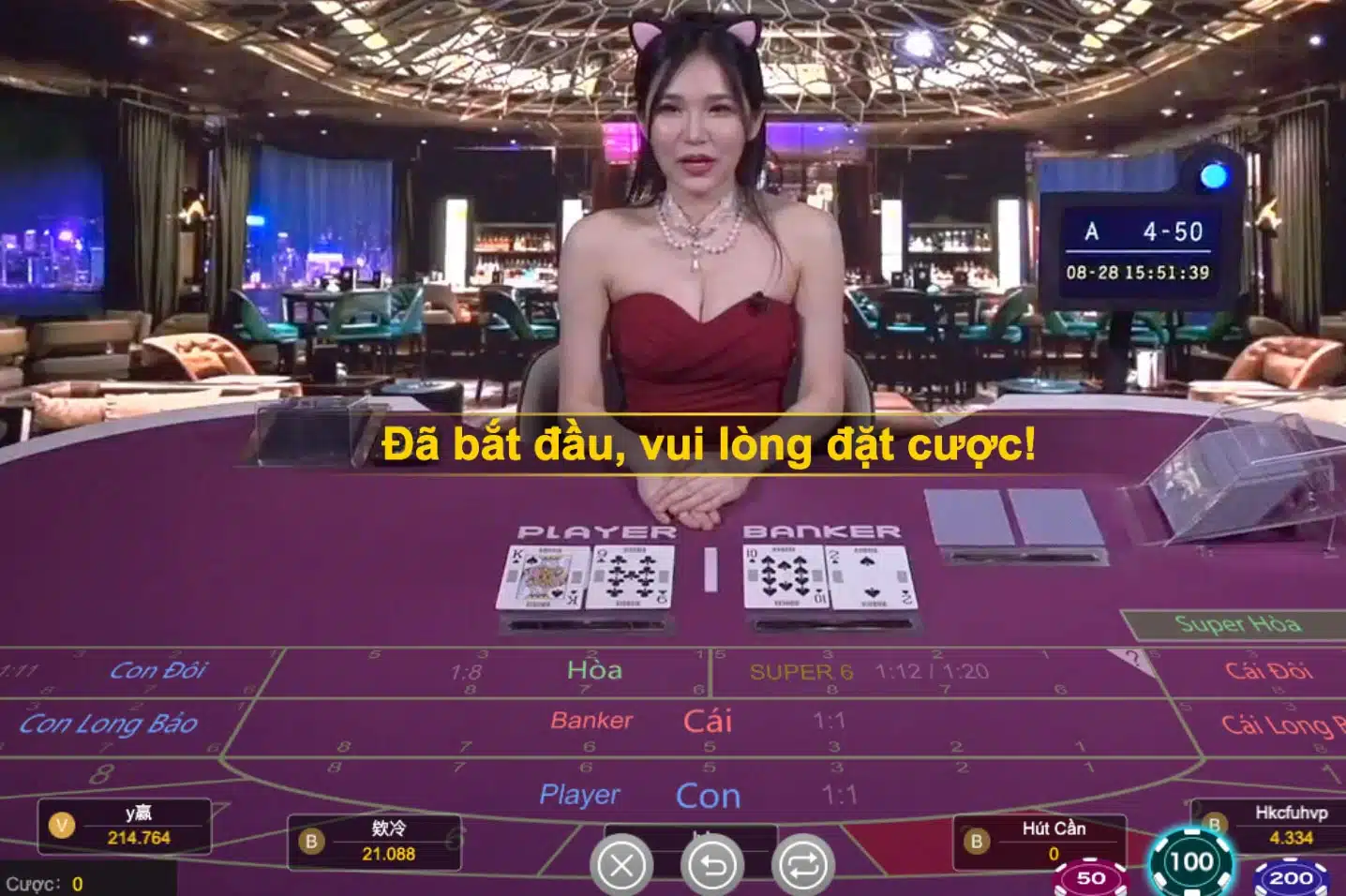 Bàn cược baccarat Kubet