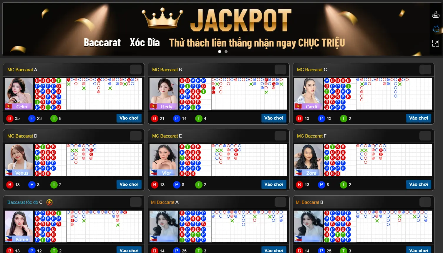 Sảnh Live casino của KU Casino